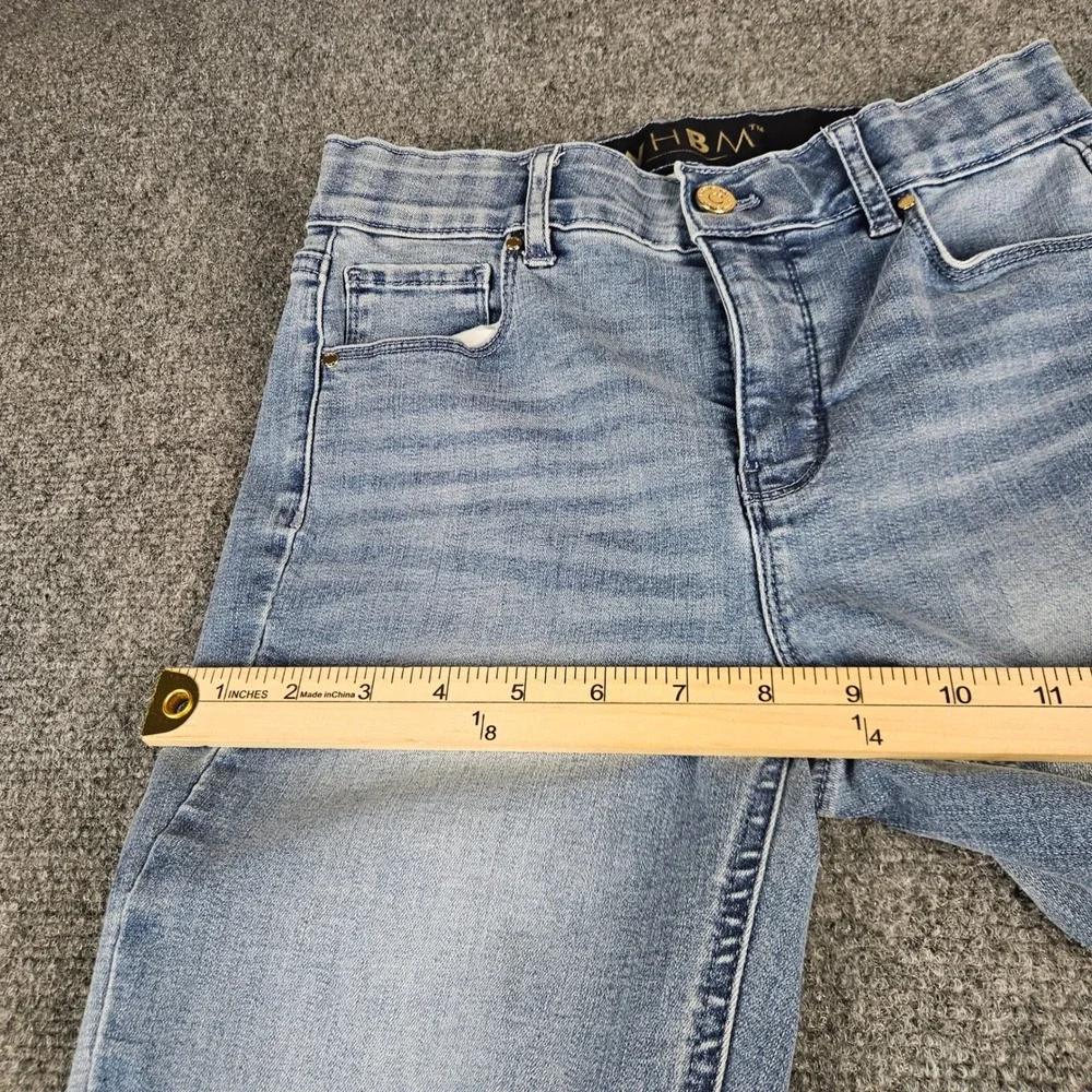 White‎ House Black Market WHBM Straight Leg Jeans Light Wash Blue Size 2